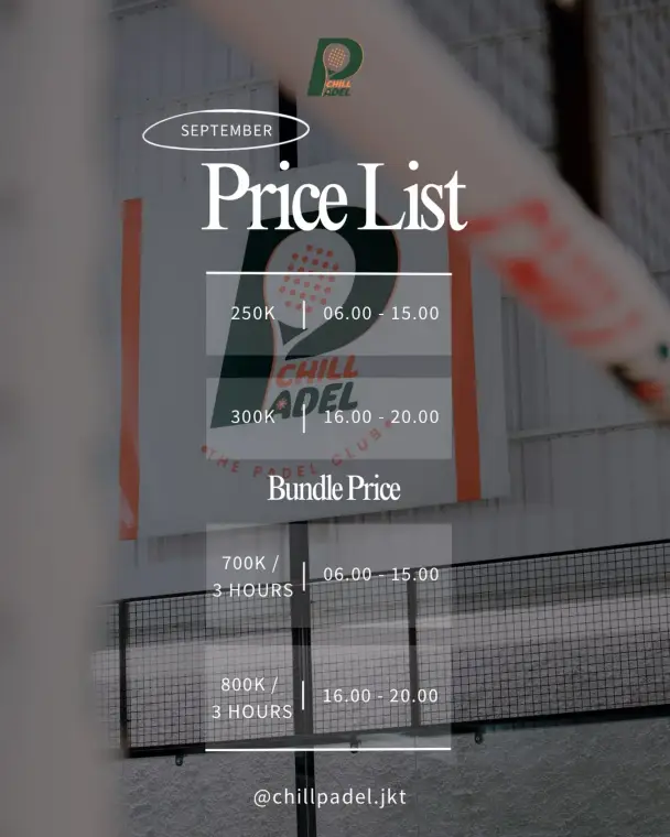 September price list poster